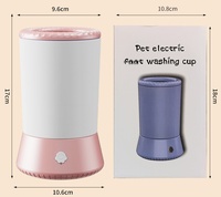 Lave-pattes portable automatique rechargeable électrique étanche en silicone souple 2 en 1 pour chiens et chats