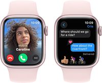 Pour Apple Watch Series 9 [GPS 41mm] Boîtier en aluminium rose avec bracelet sport rose M/L (Reconditionné) Modèle A2978 Garantie 90 jours Accéléromètre