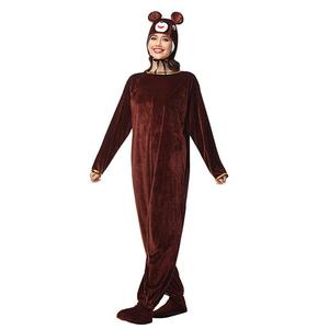 Costume de ours brun pour femmes, avec capuche et couvre-pieds, Cosplay, Halloween, jeu de rôle, combinaison animale pour adultes - Product Image 1