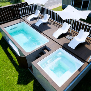 สระว่ายน้ำสำเร็จรูปสำหรับเด็ก สระสปาแบบตั้งพื้น สระน้ำร้อนและน้ำเย็นแบบตู้คอนเทนเนอร์ สระว่ายน้ำกลางแจ้ง - Product Image 1