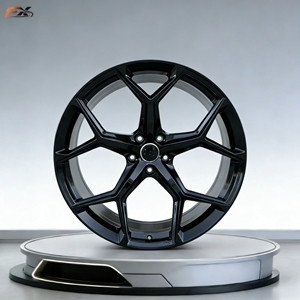 Jantes 5*120 5*114.3 17 18 19 20 pouces en alliage d'aluminium noir hyper brillant, forgées sur mesure pour <span class=keywords><strong>Audi</strong></span> RS4 <span class=keywords><strong>RS6</strong></span> S4 S5 S6 BMW - Product Image 1