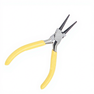 MANAN INSTRUMENTS Pince à sertir en acier inoxydable à poignée jaune pour la pose de bijoux (bracelets, boucles d'oreilles, bagues, colliers) - Product Image 1