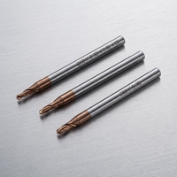 Fraiseuses à pointe en carbure de tungstène avec revêtement en titane et en tinox, OEM, 2 flûtes, meilleurs outils de coupe pour diverses applications