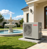 Pompe à chaleur air-eau 12 kW R290 à compresseur scroll, COP 4.8, Classe A+++, conception sans réservoir pour hôtels et résidences