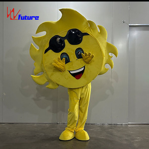 Costume de mascotte jaune de dessin animé taille adulte, tenue de poupée mignonne pour défilé, <span class=keywords><strong>carnaval</strong></span>, spectacle, publicité et promotion - Product Image 2
