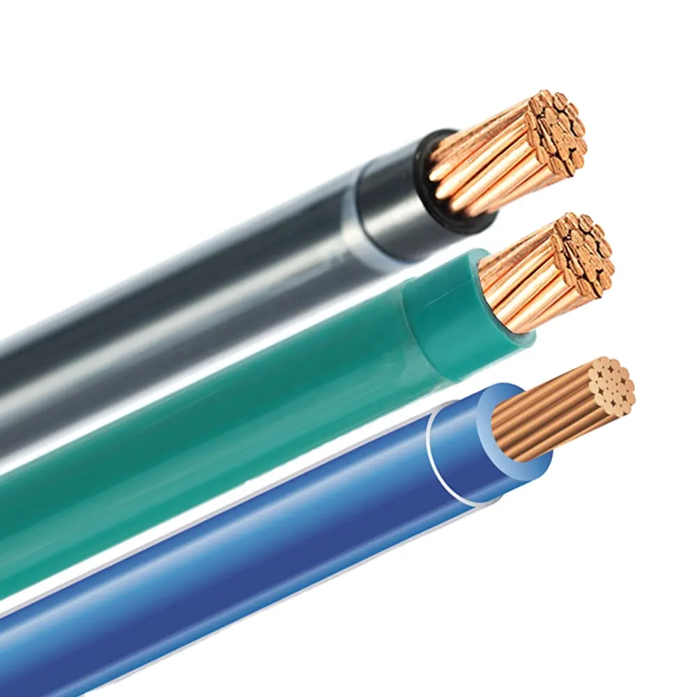 Cable de construcción de nailon trenzado, alambre eléctrico de 12 Awg, 10 Awg, 6 Awg, Thwn, de Pvc