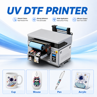 Mesin Printer UV DTF Mini LINKO A3 untuk Cetak Logo, Kaca, Logam, Akrilik, Stiker, Kulit, Mesin Printer Flatbed UV, Printer Inkjet