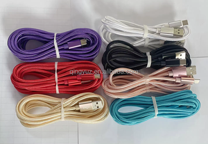 Venta al por mayor de nylon trenzado <span class=keywords><strong>USB</strong></span> tipo C Cable para teléfono móvil Samsung de carga rápida 3 pies 6 pies 10 pies Cables de datos en stock - Product Image 6