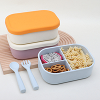 Boîte à bento personnalisée en silicone de qualité alimentaire sans BPA et écologique Conteneur de stockage des aliments pour enfants étanche et portable