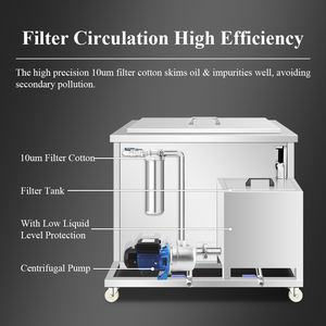 Nettoyeur à <span class=keywords><strong>ultrasons</strong></span> industriel 135L 3600W avec filtre, filtration, écumoire à huile, turbo, carburateur, pièces automobiles, optique - Product Image 4