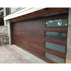 <span class=keywords><strong>Puerta</strong></span> de garaje eléctrica con panel <span class=keywords><strong>plano</strong></span> de aleación de aluminio, ventana de perspectiva abierta, rellena y espumosa, fabricante - Product Image 2