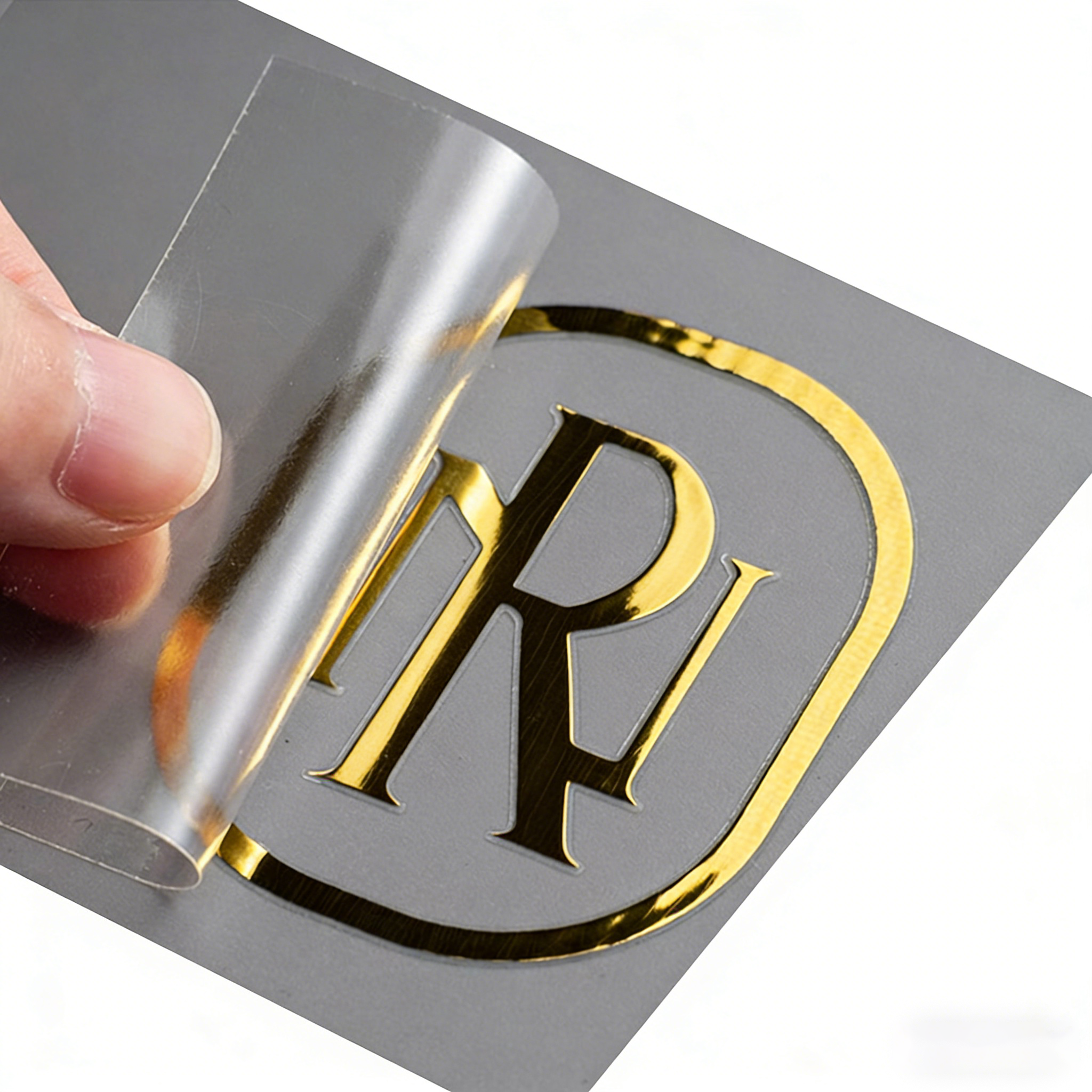 Custom Embossed 3D Metal Stickers with UV Printing Double-Sided Adhesive Aluminum Labels for Durable Packaging