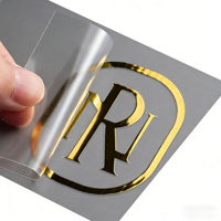 Autocollants métalliques 3D personnalisés en relief avec impression UV, étiquettes en aluminium adhésives double face pour emballages durables