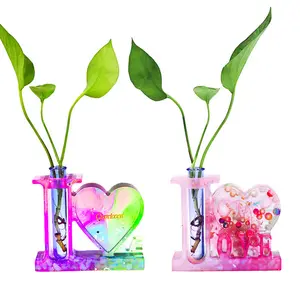 DIY高镜面树脂装饰品模具，水晶滴胶模具，爱情花瓶，硅胶模具