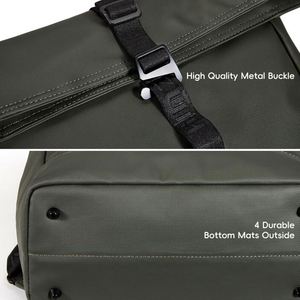 Muestra gratuita de mochila enrollable plegable de moda para mochila de día, impermeable, convertible, deportiva, para computadora portátil - Product Image 4