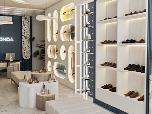 Muebles Personalizados para Tiendas de Calzado, Estantes Modernos para Exhibición de Calzado, Mobiliario para Tiendas Minoristas, Diseño de Interiores - Product Image 1