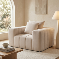 Canapé modulaire personnalisé en velours avec éponge haute densité et service de correspondance des couleurs pour villa