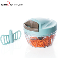 Gadgets de cuisine les plus vendus Mini hachoir à légumes à main en plastique à traction manuelle pour la cuisine