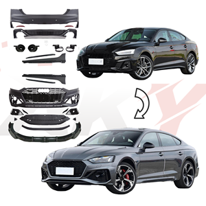Bodykit <span class=keywords><strong>prix</strong></span> usine pour <span class=keywords><strong>Audi</strong></span> A5 B9 <span class=keywords><strong>2021</strong></span> + mise à niveau vers A5 <span class=keywords><strong>RS5</strong></span> Style voiture pare-chocs calandre jupe latérale facile Insatlltion 1:1 montage - Product Image 1