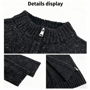 <span class=keywords><strong>Pull</strong></span> à <span class=keywords><strong>col</strong></span> <span class=keywords><strong>roulé</strong></span> en tricot épais respirant décontracté et élégant pour garçon - Product Image 3