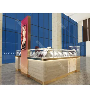 Fashion Jewelry Display Showcases High End Jewelry Display Kiosk For Mall