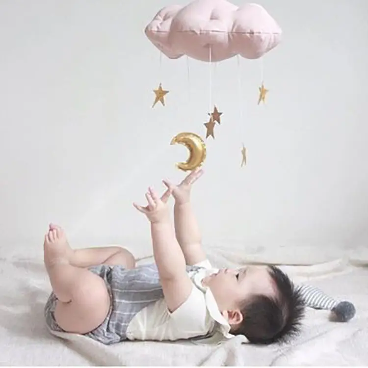 Wholesale Baby Nursery Ceiling Mobile Crib Mobile Clouds Moon Stars Ceiling Hanging Decorations, Made in China