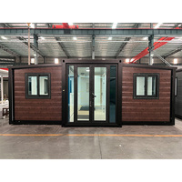 Maison conteneur de luxe préfabriquée prête à l'emploi, extensible, 20 pieds, 2, 3, 4, 5 chambres, bureau, design moderne, acier sandwich