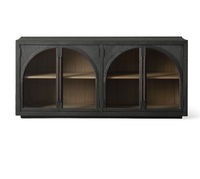 Armoire de luxe en bois grise pour salon buffet en bois vintage avec tiroirs