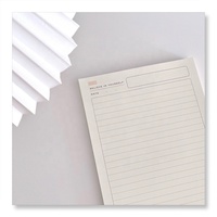 Bloc-notes spirale B5 personnalisé à double face avec adhésif, lignes horizontales, grille, pour procès-verbaux de réunion, feuilles perforées détachables