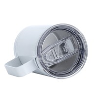 Tasse à eau en acier inoxydable 304 à double paroi sous vide avec poignée, mug de sublimation pour impression par transfert thermique, logo et image personnalisables