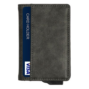 Monedero Corto de Nailon con Bloqueo RFID, Delgado, Minimalista, de Cuero PU, Unisex, con Bolsillo para Monedas, Estuche Metálico Abierto Antirrobo para Tarjetas de Crédito y Bancarias - Product Image 4