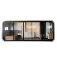 Maison préfabriquée en conteneur, villa, appartement, salon contemporain, design moderne Sinoy, imperméable, capsule Apple Pod