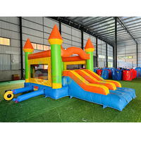 Château Gonflable avec Toboggan et Zone de Saut - Combo Gonflable pour Enfants