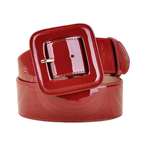 Nuevo Cinturón de Cuero Vacuno Versátil para Mujer, Estilo Europeo, Hebilla de Aleación con Pasador Grueso y Ancho, Color Negro y <span class=keywords><strong>Rojo</strong></span> - Product Image 5