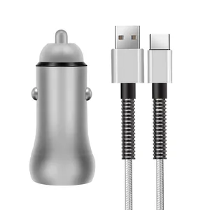 פ"ד 20W USB C רכב נייד מטען מהיר טעינת סוג C כדי סוג C כבל טלפון נייד מטענים עבור לוח חכם טלפון