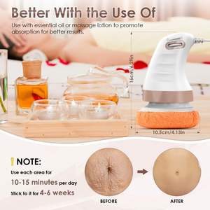 Máquina para esculpir el cuerpo, masajeador de celulitis corporal de mano con 8 almohadillas lavables, masajeador moldeador de belleza para el vientre, cintura - Product Image 4