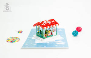 Carte de voeux de Noël 3D personnalisée | Carte pop-up en papier d'artisanat vietnamien pour les cadeaux de vacances, la décoration et la vente en gros - Product Image 5
