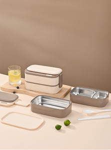 Boîte à lunch portable en acier inoxydable Syh709 avec couverts intégrés, idéale pour adultes, enfants, école et pique-nique (emballage alimentaire) - Product Image 4