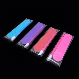 New Arrival Manicure Set Custom Printing logo Pusher Nail Sticker Tools Mini Wraps Emery Plastic Double Sided Nail File Set