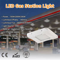 Éclairage d'auvent US en stock 45W 70W 100W 150W 240W Éclairage commercial Garages de stationnement Stations-service Luminaire d'auvent à LED