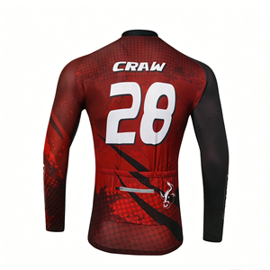 Vêtements de cyclisme professionnels en gros, personnalisables avec logo, en tissu respirant anti-UV, à manches longues, pour le printemps et l'automne - Product Image 2