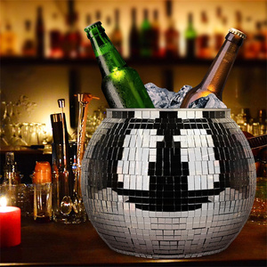 Vente en gros directement <span class=keywords><strong>prix</strong></span> de gros Cool Silver Drink Mosaic Mirror Disco Ball Cup Drinkware seau à <span class=keywords><strong>glace</strong></span> pour enterrement de vie de jeune fille - Product Image 1