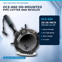 Machine de découpe et de chanfreinage de tuyaux montée OCE-660 OD, machine de chanfreinage de tuyaux à cadre divisé de 20 à 26 pouces