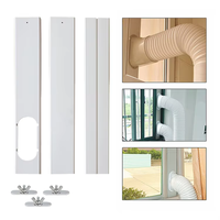Piezas de Aire Acondicionado Doméstico a Gas Directo de Fábrica, 3 Deflectores de 55-160 cm con Interfaz de Boca Plana, Tubo de Escape de 130 mm, PVC ABS de 1.5 m