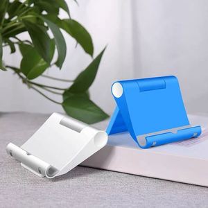 Custom logo Printed Wholesale <b>Foldable</b> Plastic Phone Stand <b>Desk</b> Portable Lazy Bracket Angle Adjustable Cell Phone Holder - Product Image 3