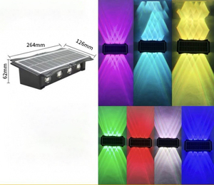 Lámpara Solar de Pared para Exteriores, Luz Cálida Impermeable, Iluminación Ascendente y Descendente, Luces Decorativas para Balcón, Patio y Jardín, Luces de Pared Exteriores - Product Image 2