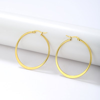 Vente en gros de bijoux bon marché, bague plaquée or, boucles d'oreilles pour femmes, mode classique et délicate, vente à chaud, grand cercle, fête quotidienne