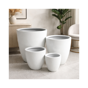 Ensemble de pots à plantes modernes en fibre de verre pour plantes d'intérieur et d'extérieur, haute qualité, légers, durables, meilleur prix, livraison directe - Product Image 1