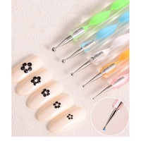 Stylo de dessin professionnel à Double extrémité, 1 ensemble, pour l'art des ongles, perceuse, pointe, ensemble d'outils de manucure, stylo de cire des ongles