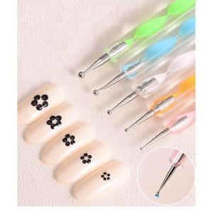 व्यावसायिक डबल समाप्त कील कला बिंदु ड्रिल dotting ड्राइंग कलम मैनीक्योर उपकरण सेट कील मोम कलम - Product Image 5